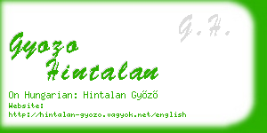 gyozo hintalan business card