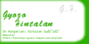 gyozo hintalan business card